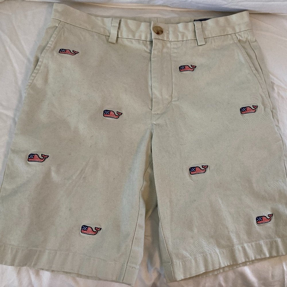 Vineyard Vines American Flag Whale Shorts - 28 waist